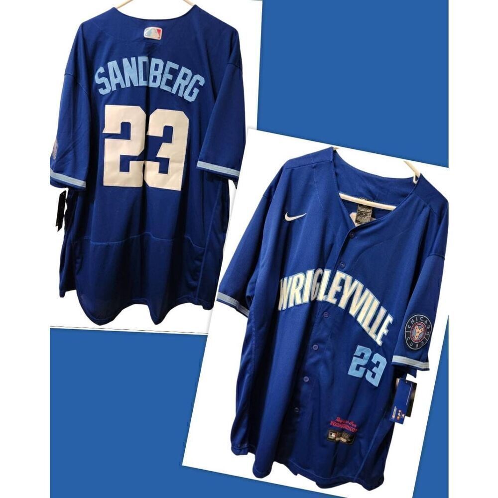 NBL Nike NWT Chicago Cubs Stitched Ryne Sandberg Nike City Connect Vapor Limited